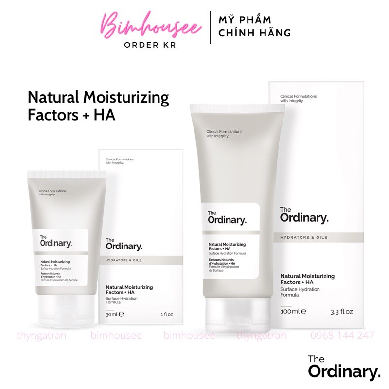 [Đủ Bill] Kem dưỡng ẩm THE ORDINARY Natural Moisturizing Factors + HA 30ml / 100ml