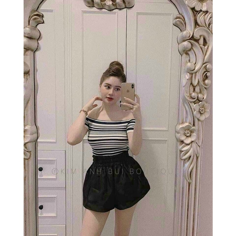 Quần sooc nữ tatac mền đẹp quần đùi phồng short 2 túi cạp chun nhiều màu-Minxy shop