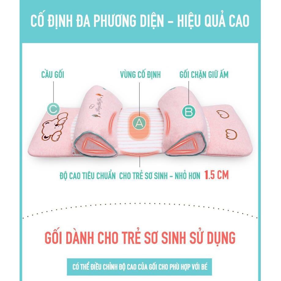 Gối định hình đầu thông minh chống méo đầu- bẹt đầu cho trẻ sơ sinh - ảnh sản phẩm 7