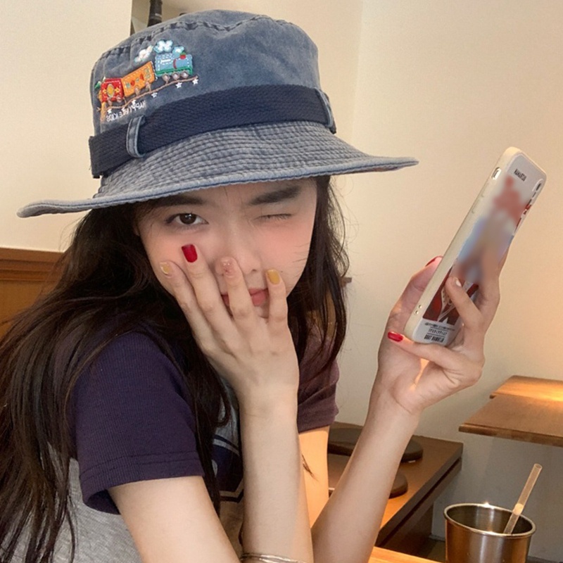 Mũ Lưỡi Trai Denim Thêu Họa Tiết Thời Trang Xuân Hè Dành Cho Người Lớn