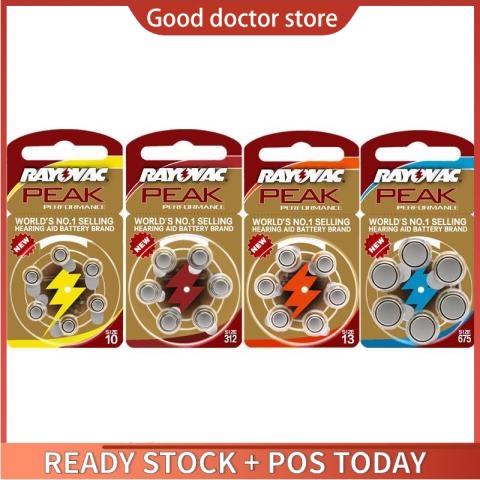 Pin Máy Trợ Thính RAYOVAC PEAK hearing Size 312 / 13 / 675 / 10 Phù Hợp Với Mọi Loại Hỗ Trợ Nghe Gọi