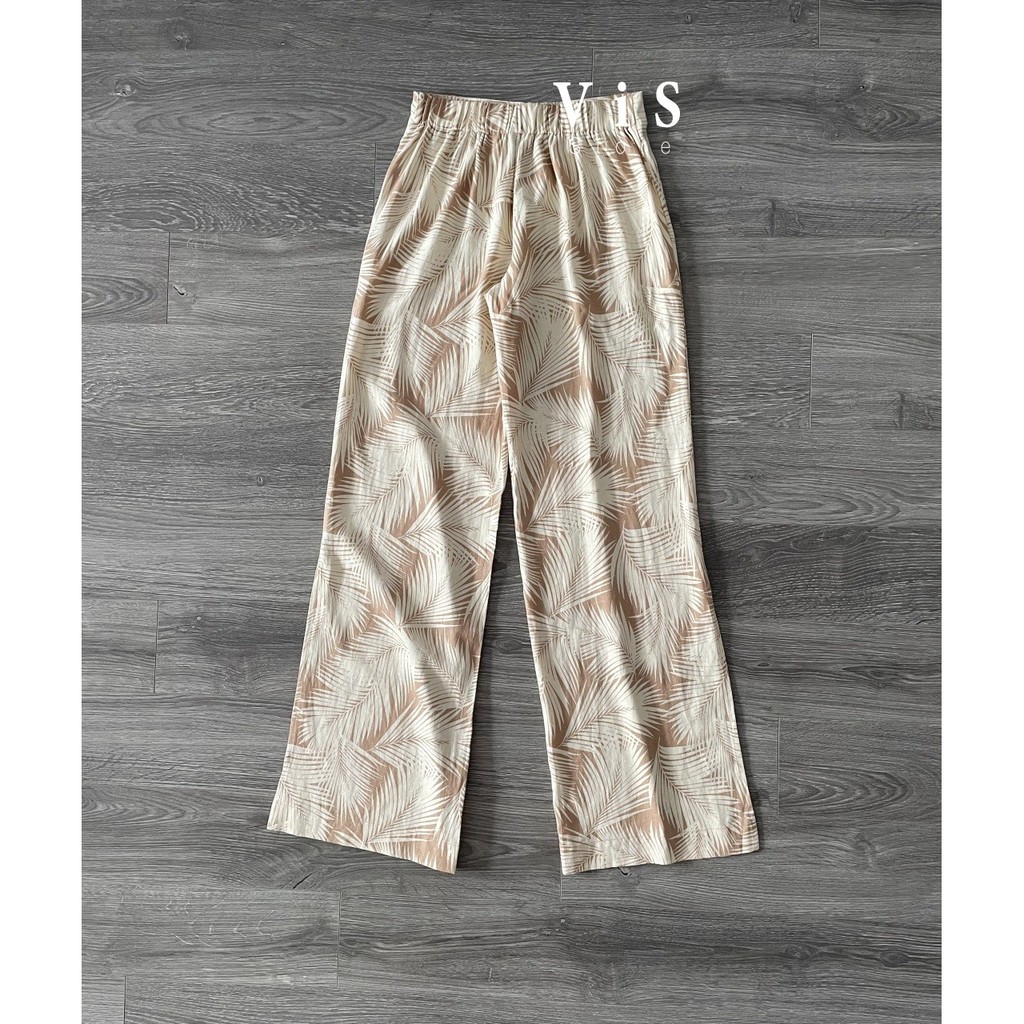 QUẦN SUÔNG NỮ MÀU KEM CHẤT LINEN | BigBuy360 - bigbuy360.vn