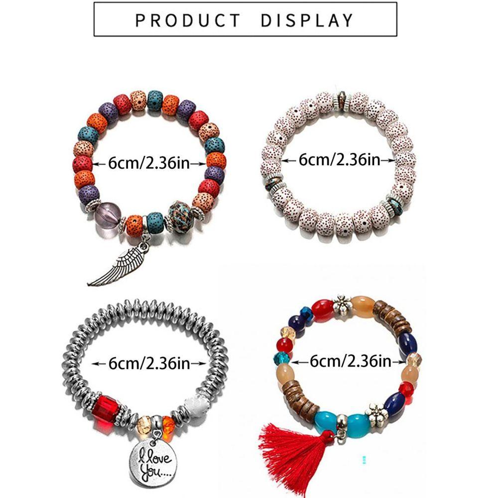 Vòng Tay Chuỗi Hạt Phong Cách Bohemian Thiết Kế Mới 1 Cái Cho Nữ