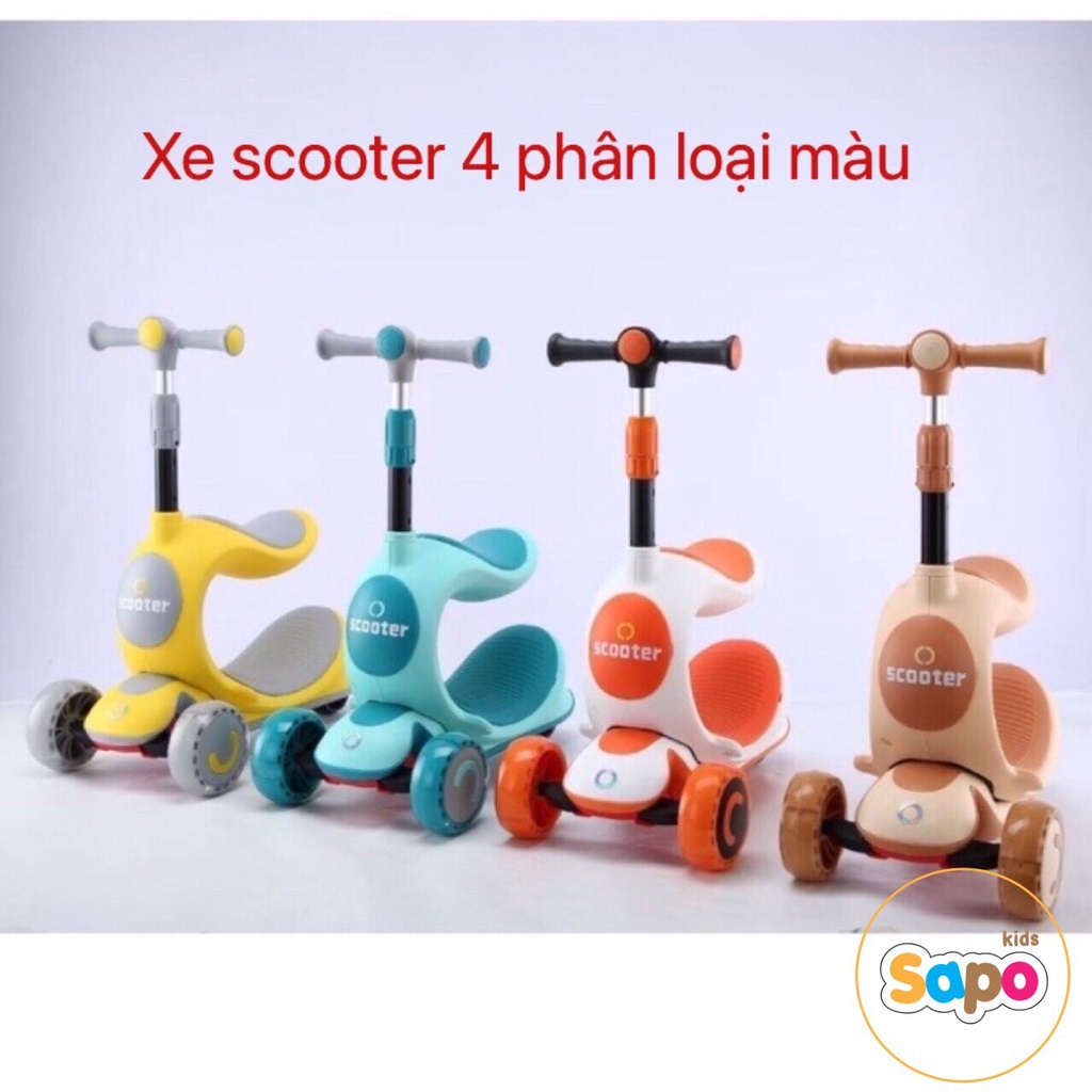 Xe scooter cho bé, Xe trượt scooter đa năng cao cấp cho trẻ em sapo kids