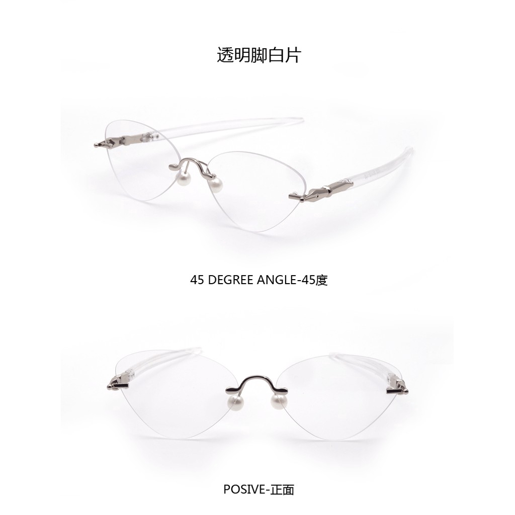 Kính râm mắt mèo không gọng màu sắc thời trang Samjune