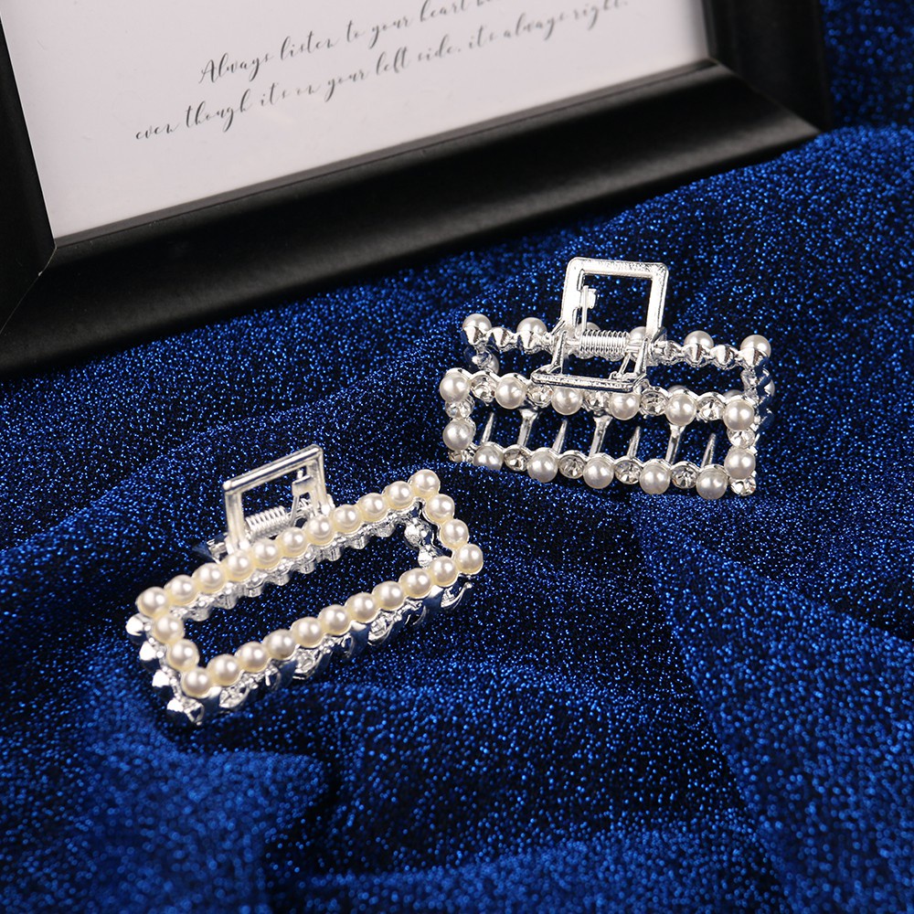 (Hàng Mới Về) Kẹp Tóc Móng Vuốt Bằng Hợp Kim Đính Ngọc Trai Nhân Tạo Dành Cho Nữ Mihan1