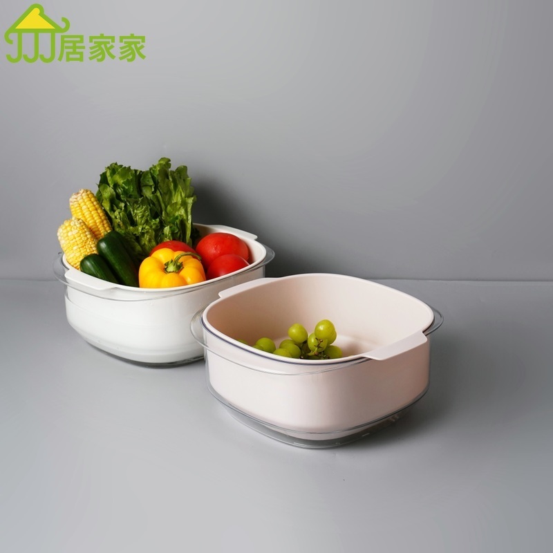 Rổ Rửa Rau Củ Quả Hai Lớp Tiện Lợi