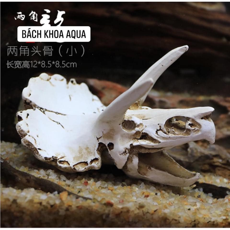 Tượng mô hình đầu tê giác 3 sừng trang trí