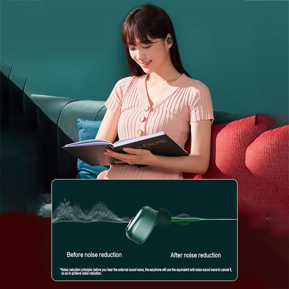 Tai Nghe Bluetooth 5.0 Nhét Tai Có Mic Kèm Hộp Sạc 1000mah Cho Lenovo Ht18 Tws