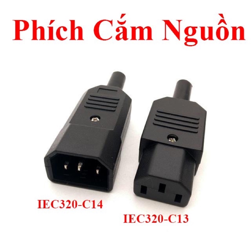 Phích cắm C14 và C13, đầu nối dây C14, đầu cắm ups (Đực)