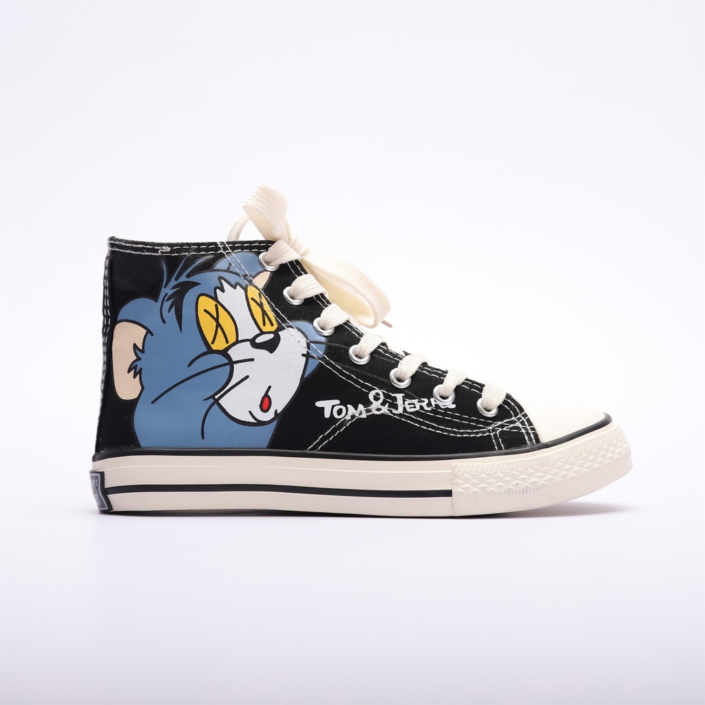 Giày Sneaker Vải Nữ DETU GT3 Họa Tiết Tom&amp;Jerry Đáng Yêu