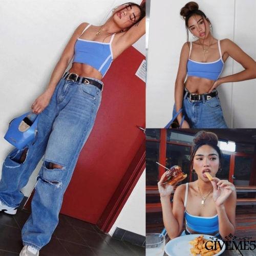 Áo croptop hai dây gợi cảm cho nữ