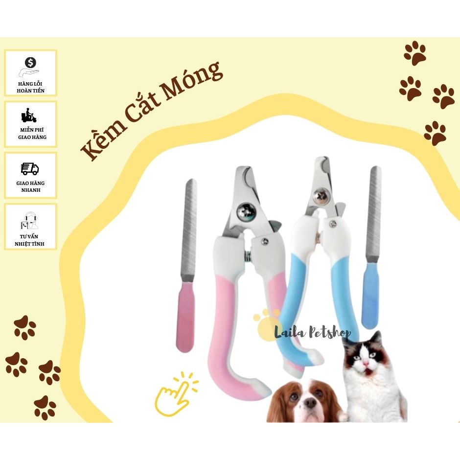 Combo Kèm Cắt Dũa Móng Chó Mèo 2 Size - Laila Petshop