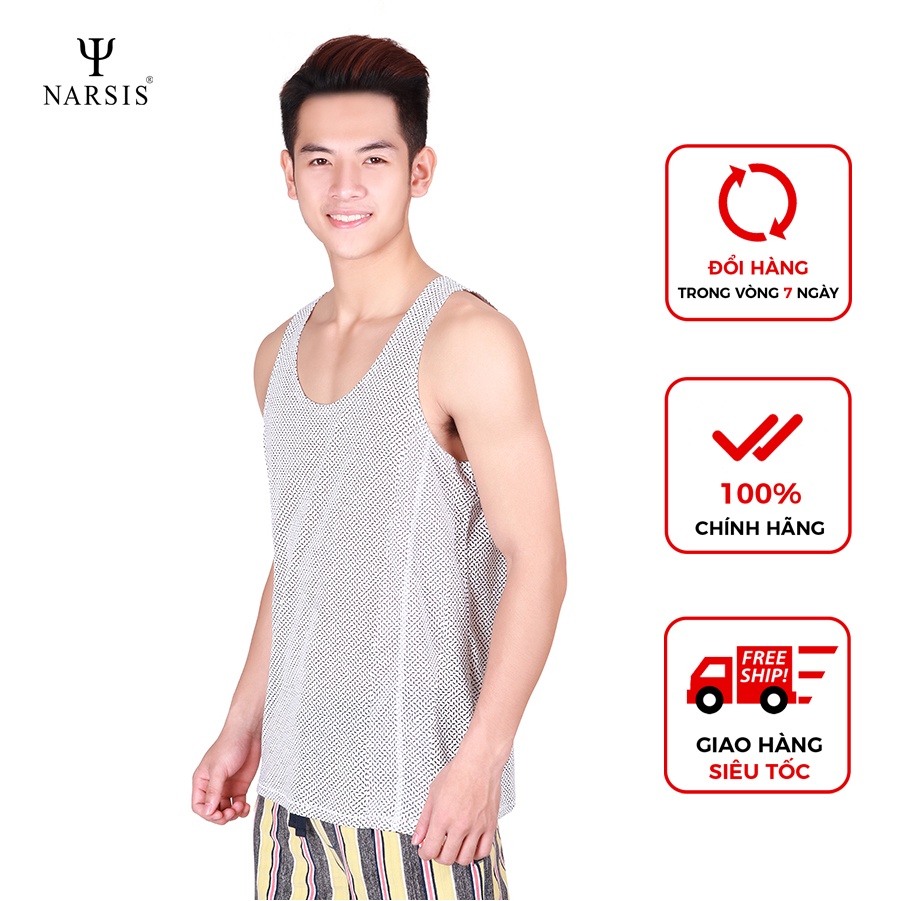 Áo Ba Lỗ Nam Cao Cấp thời trang NARSIS , Áo Tanktop thể thao dành cho nam ,Áo Thun nam From ôm dáng chuẩn GYM D9010