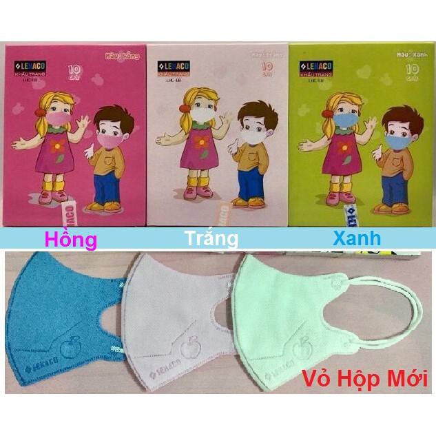 Khẩu trang y tế cho bé Lehaco 3D 10 cái/hộp | BigBuy360 - bigbuy360.vn