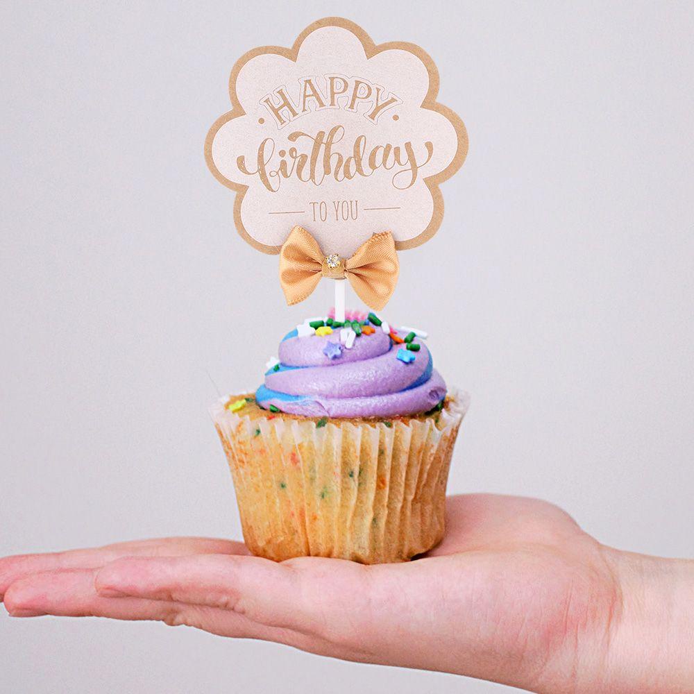 PINEVN Que Cắm Trang Trí Bánh Kem Hình Vương Miện Sang Trọng Lãng Mạn