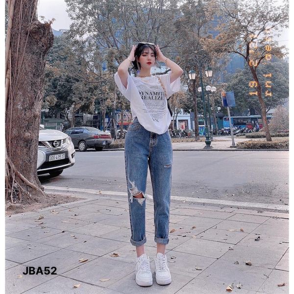 (MẪU MỚI-FREESHIP) Quần jean from thái rách tưa gối ❤️ CHIBEST_JBA52
