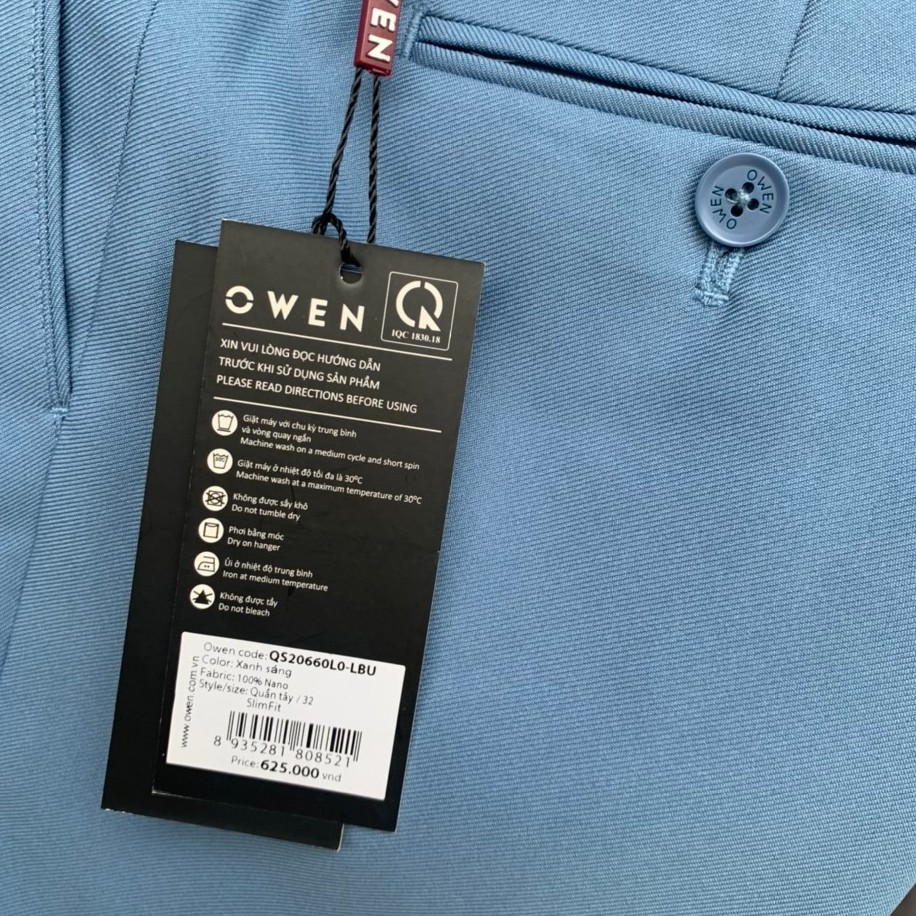 [6 MÀU] OWEN - Quần âu nam SLIMFIT chất nano co dãn nhẹ - Quần tây nam