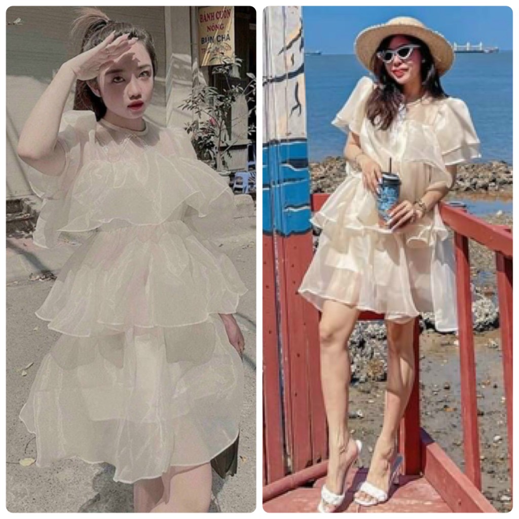 ĐẦM BABYDOLL PHỐI TẦNG (KÈM VIDEO HÌNH THẬT)