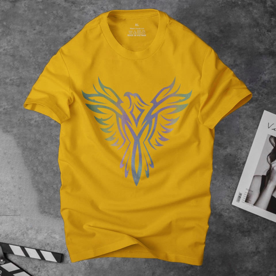 Áo phông nam đại bàng phản quang 7 màu  cá tính ,áo nam vải cotton 4 chiều cao cấp thoáng mát