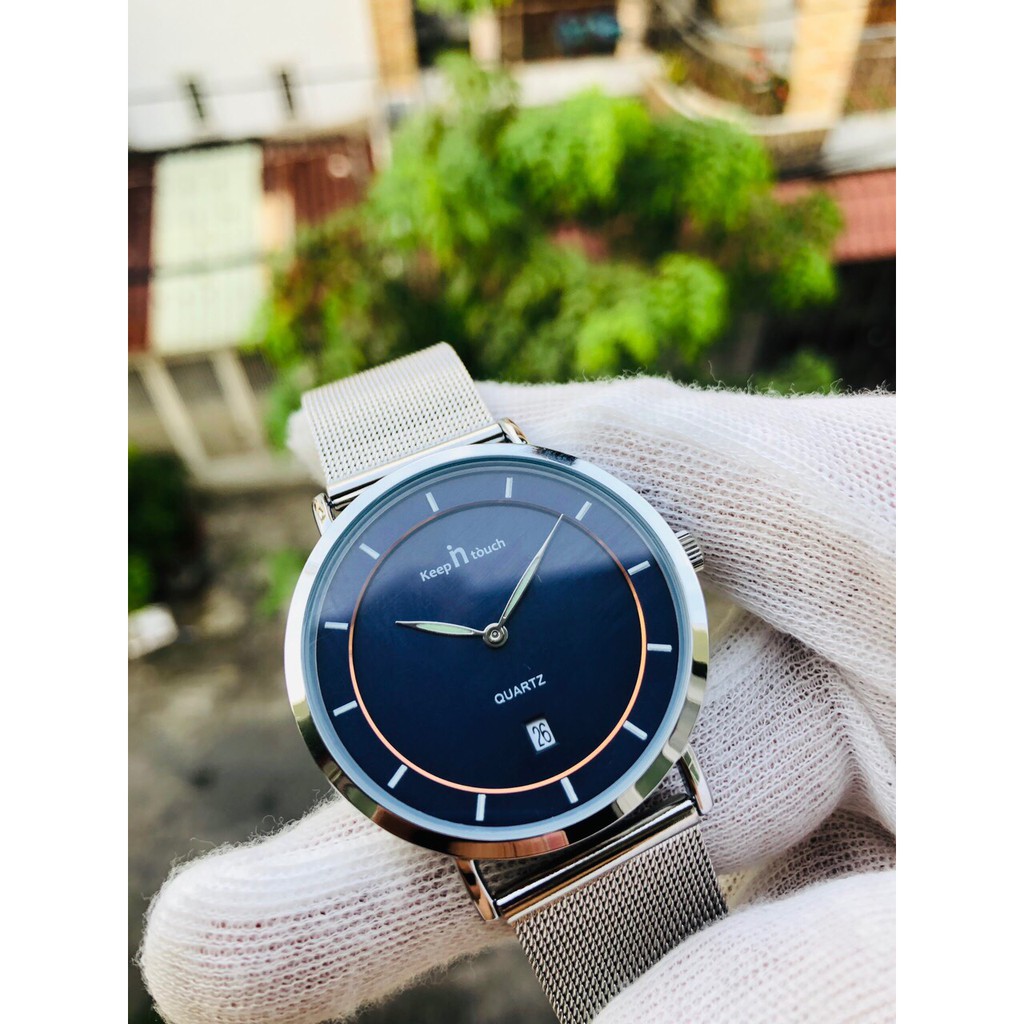 ĐỒNG HỒ NAM DÂY LƯỚI CAO CẤP THƯƠNG HIỆU KEEPNTOUCH (TẶNG KÈM HỘP , PIN DỰ PHÒNG VÀ PHỤ KIỆN THÂU DÂY) | BigBuy360 - bigbuy360.vn