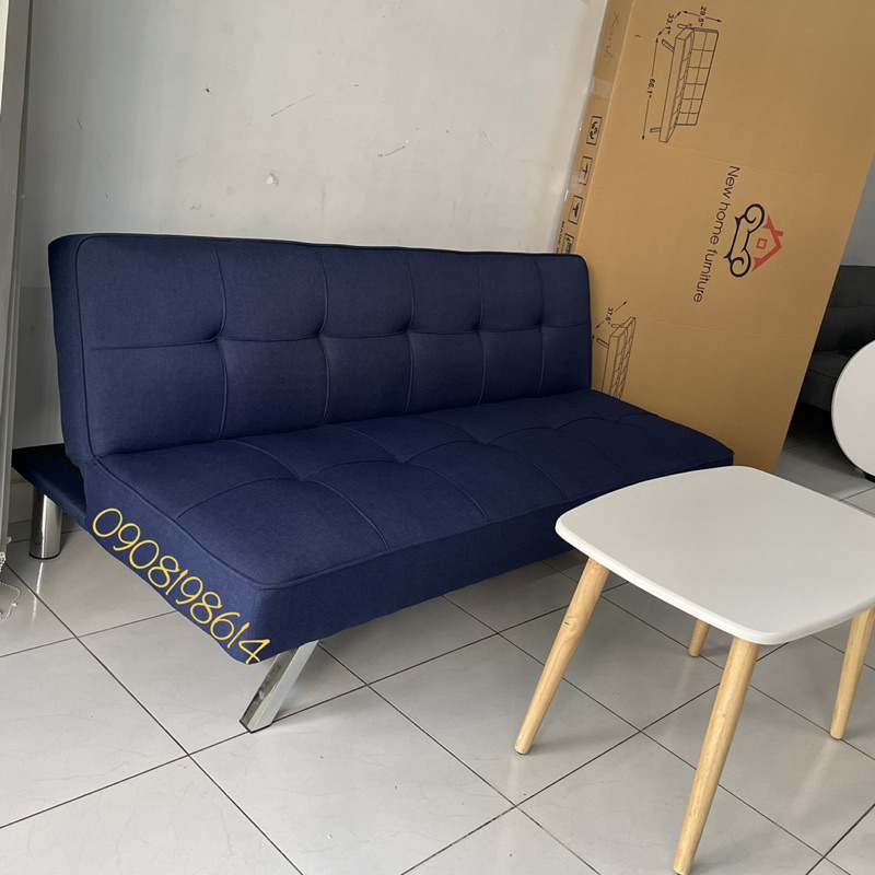 (Hàng Xuất Khẩu)Sofa Giường  - Sofa Bed vải bố màu Xanh Navy - Bàn ghế phòng khách giá rẻ