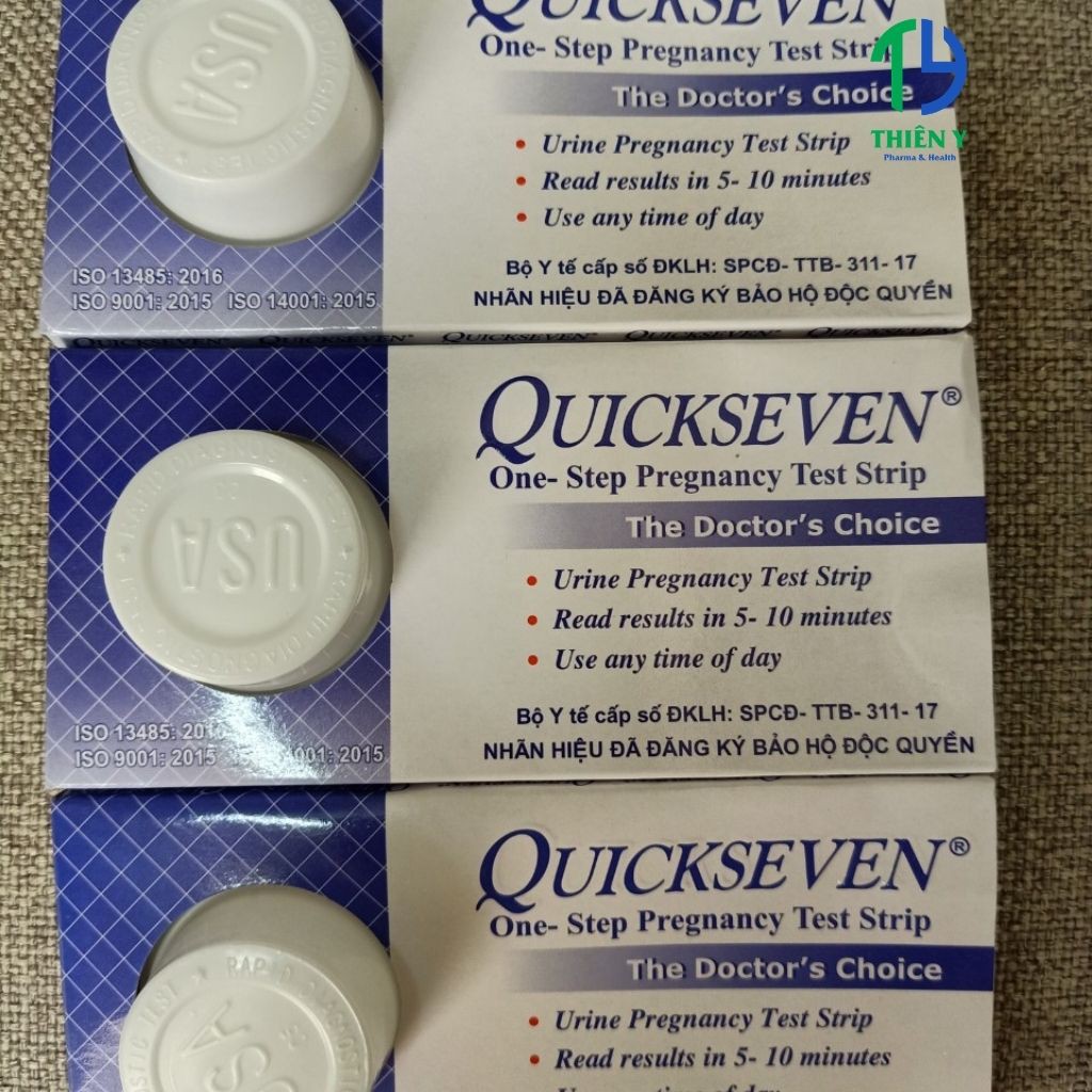 Que Thử Thai Quickseven, Thử Thai Nhanh Tại Nhà, An Toàn, Chính Xác, Đơn Giản, Hộp 1 Que – Thiên Y Pharmacy