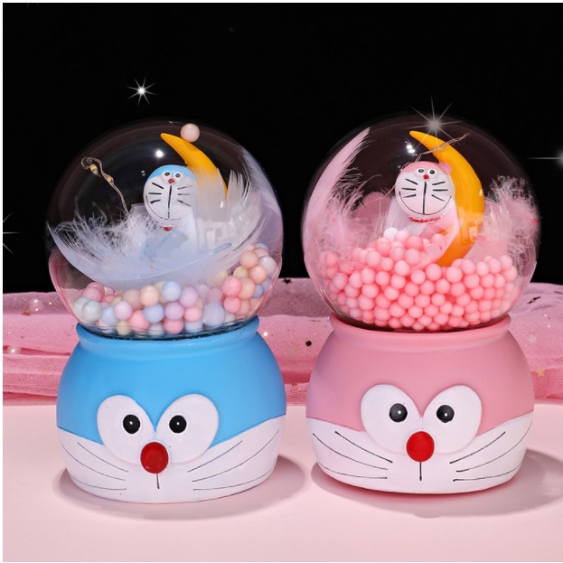 Đèn Ngủ Doraemon Siêu Dễ Thương Hình Quà Cầu Pha Lê, Decor Trang Trí, Quà Tặng Tặng Sinh Nhật, Lưu Niệm