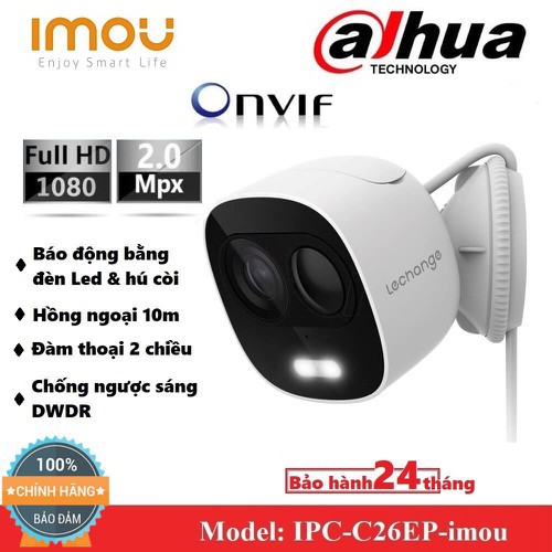 Camera IP 2.0M WiFi Ngoài Trời IMOU G26EP F22FEP 1080P FULLHD Còi Hú , Màu Sắc Ban Đêm Dahua Việt Nam F22P F42P | BigBuy360 - bigbuy360.vn