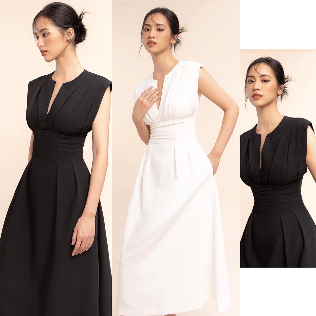 Đầm thiết kế chiết ly eo