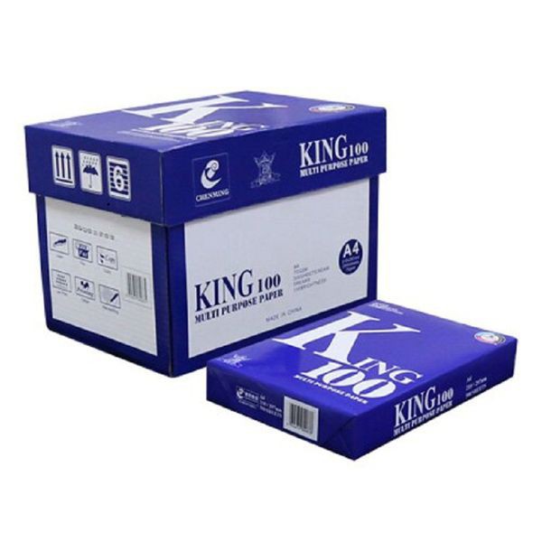 Giấy in văn phòng A4 King 100 ĐL 70gsm 500 tờ 1 ram (loại A3,A4)