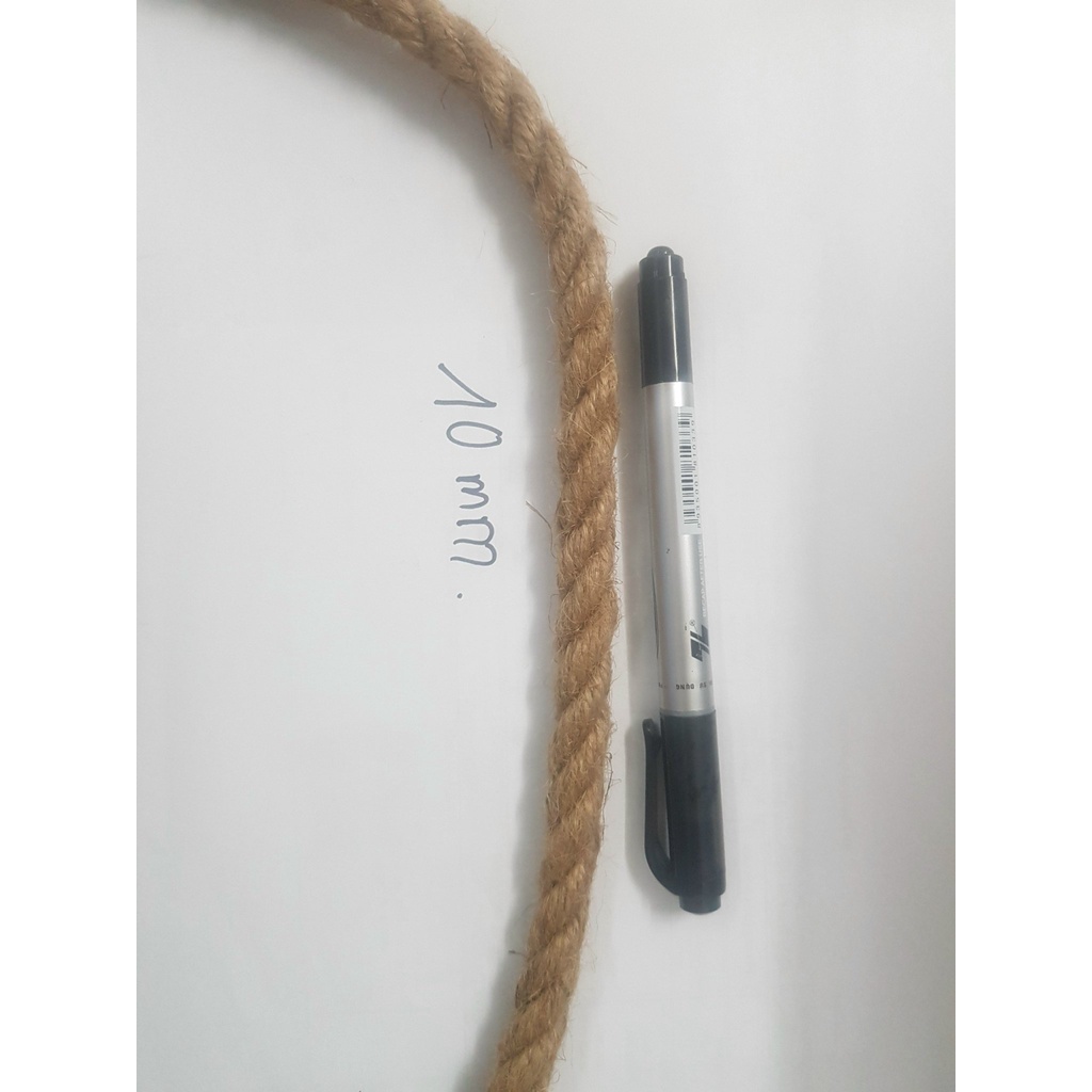 Size 10mm - Cuộn 10 mét dây thừng, dây gai trang trí,dây thừng làm đồ cào móng cho mèo