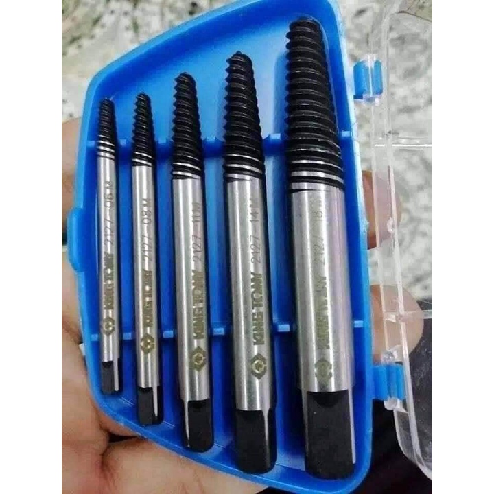 Bộ Nhổ Ốc Gãy KingTony, Taro ren trái kingtony 5 chi tiết, 6 chi tiết