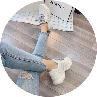 Giày thể thao nữ đế cao da mềm êm chân siêu hot 2020
