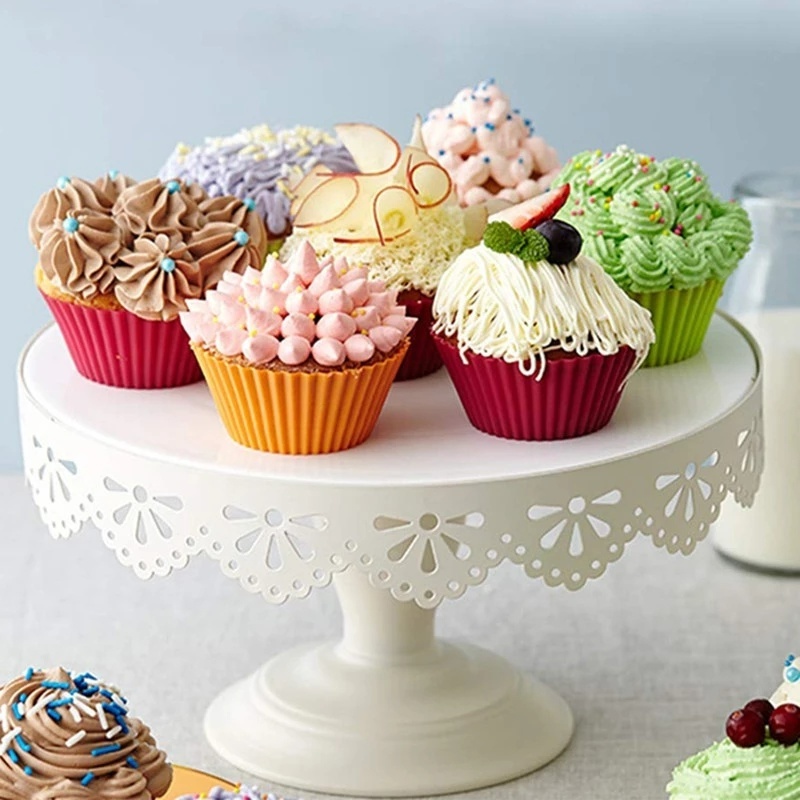 1 Khuôn Silicone Tròn Làm Bánh Tạo Hình Trái Tim DIY