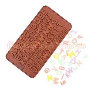 Khuôn silicon socola chữ cái alphabet abc
