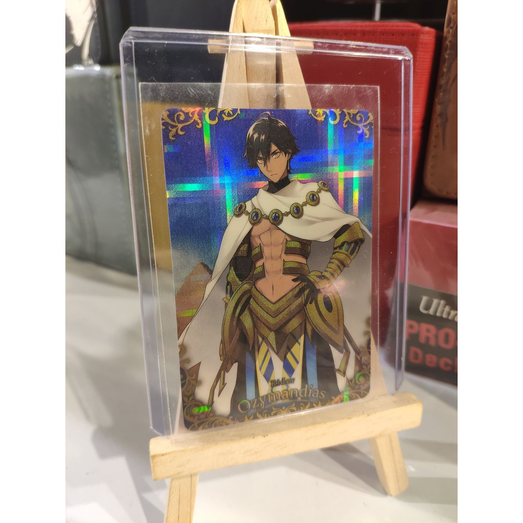 Thẻ bài sưu tầm bánh xốp Fate Grand Order FGO Ozymandias SR - Secret Rare - Tặng bọc bài nhựa bảo qu