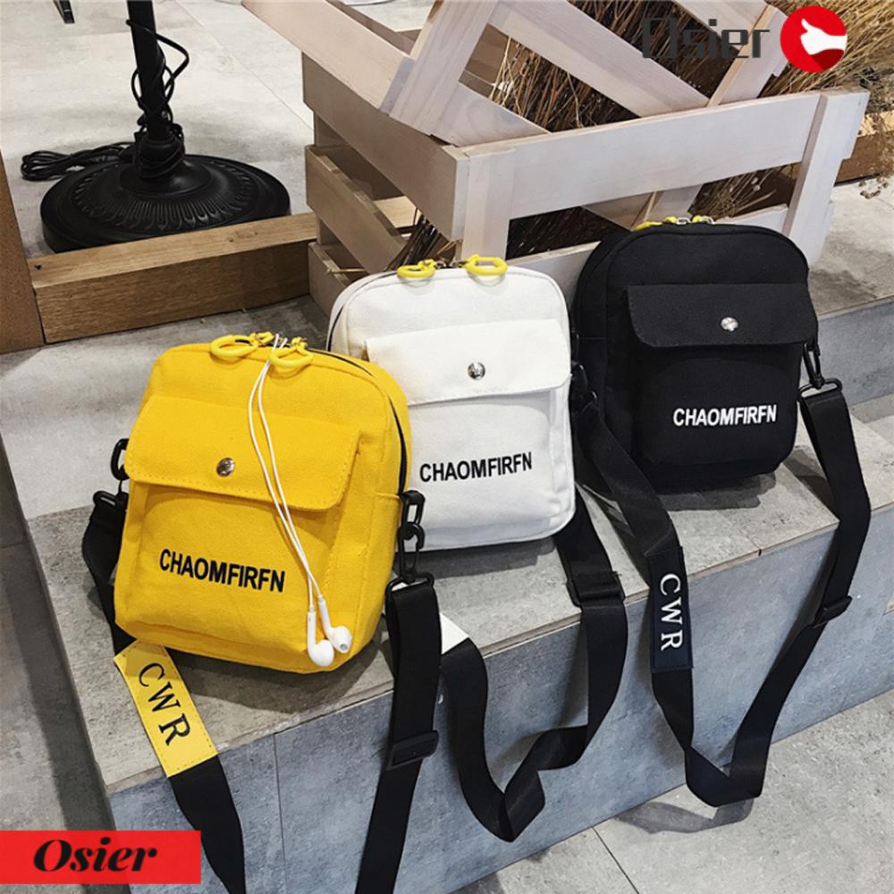 Osier1 Túi Xách Đeo Vai Bằng Vải Canvas Có Khóa Kéo Cho Nữ Sử Dụng Ngoài Trời