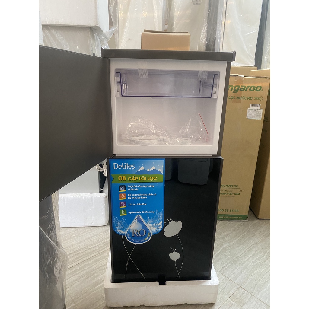 Máy lọc nước RO Delites DES0820RO 8 lõi vỏ đen sang trọng, thiết kế hiện đại - bảo hành chính hãng- Điện máy Sunmy