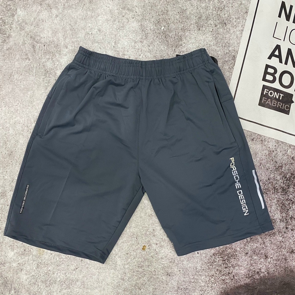 Quần Short Thể Thao Nam In Chữ, Quần Tập Gym Nam Có Túi Khóa [Ảnh Chụp Thật] - OQ009