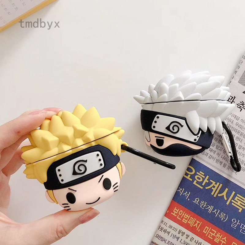 Tmdbyx Vỏ Đựng Bảo Vệ Hộp Sạc Tai Nghe Airpods 1 / 2 Hình Naruto 3d Ngộ Nghĩnh