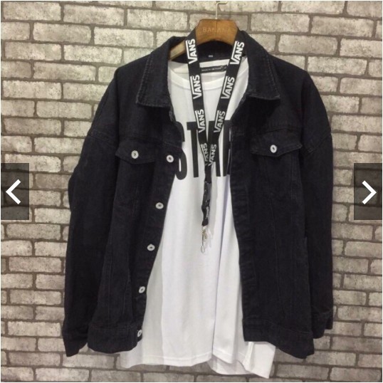 áo khoác jean nam ĐEN MUN TRƠN pd077