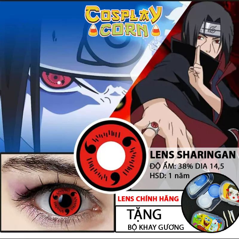 Kính Áp Tròng Lens Sharingan Cosplay