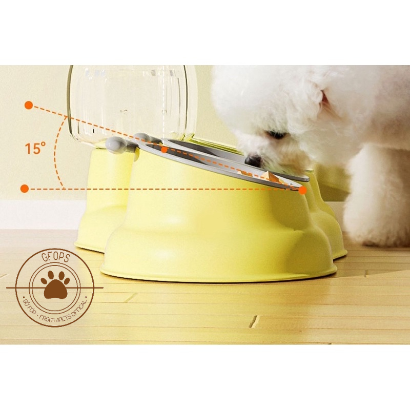 Bát ăn cho chó mèo 3in1 bát sứ và mica màu pastel cực sang- 4pets official