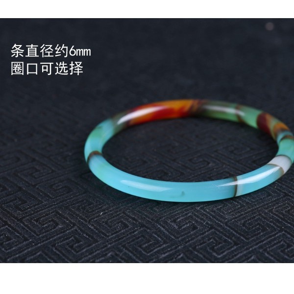 Vòng Tay Ngọc Bích Lụa Ngọc Bích Tròn Nhiều Màu Sắc Ngọc Bích Phong Cách Retro
