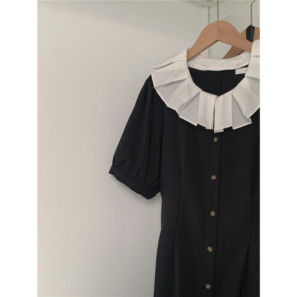 Đầm Midi Tay Ngắn Có Cổ Tháo Rời Được 51779