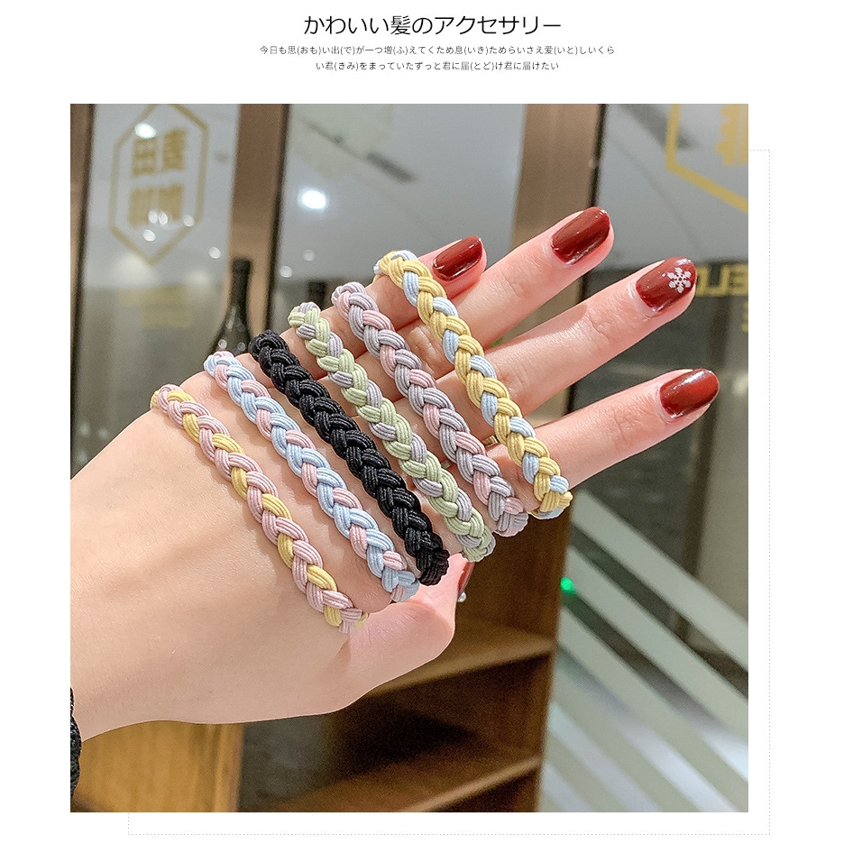 Bộ 2 dây thun buộc tóc phong cách bohemian thanh lịch cho nữ