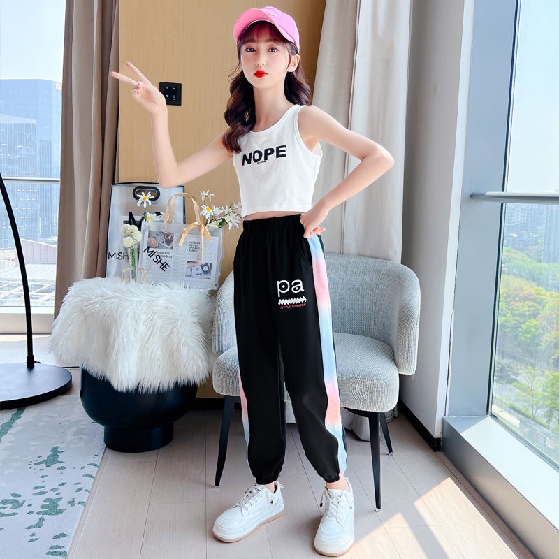 Quần Thể Thao Dáng Rộng Chống Muỗi Bằng Lụa Mát Mỏng Phong Cách Mới Cho Bé Gái