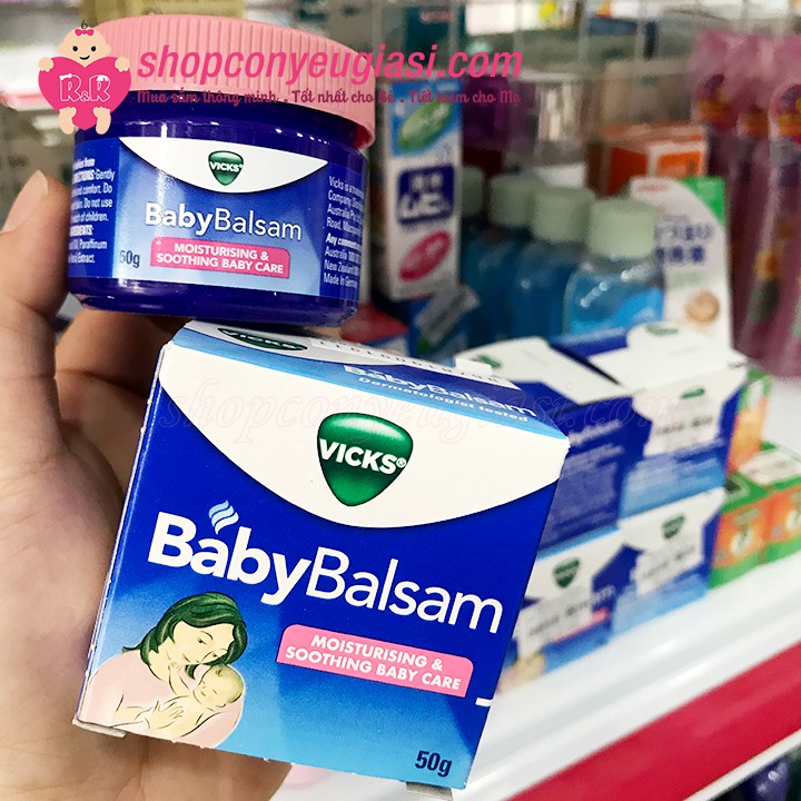 Kem Bôi Ấm Ngực Giảm Ho Vicks Baby Balsam 50g - Đức