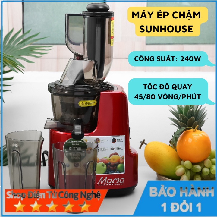 Máy ép chậm Sunhouse SHD5505 công suất 240w, tốc độ 45-80 vòng/ phút